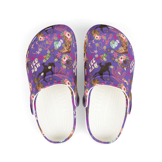 Kid's Foam Clogs - Cowgirl - Periwinkle