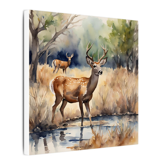 Matte Wall Canvas - Deer - The Great Outdoors Collection