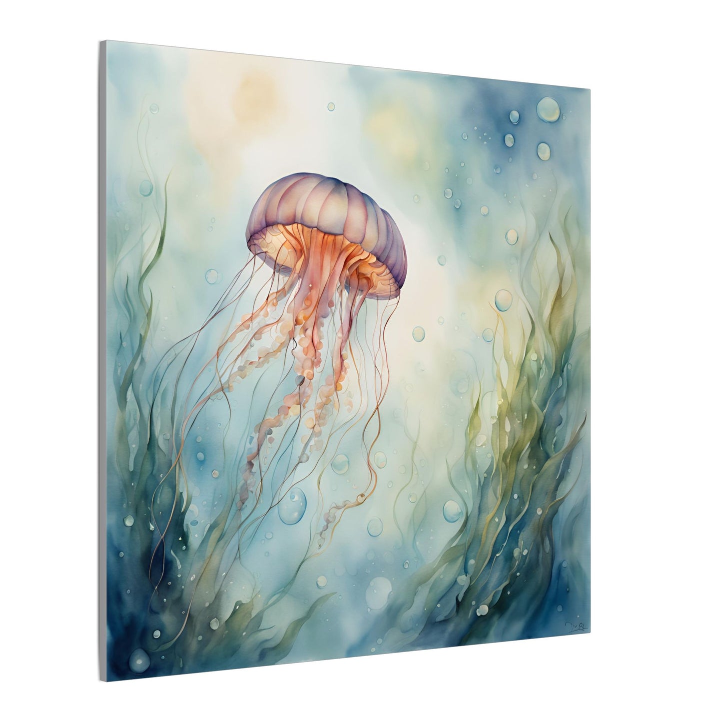 Matte Wall Canvas - Jellyfish - Neptune's Nursery Collection