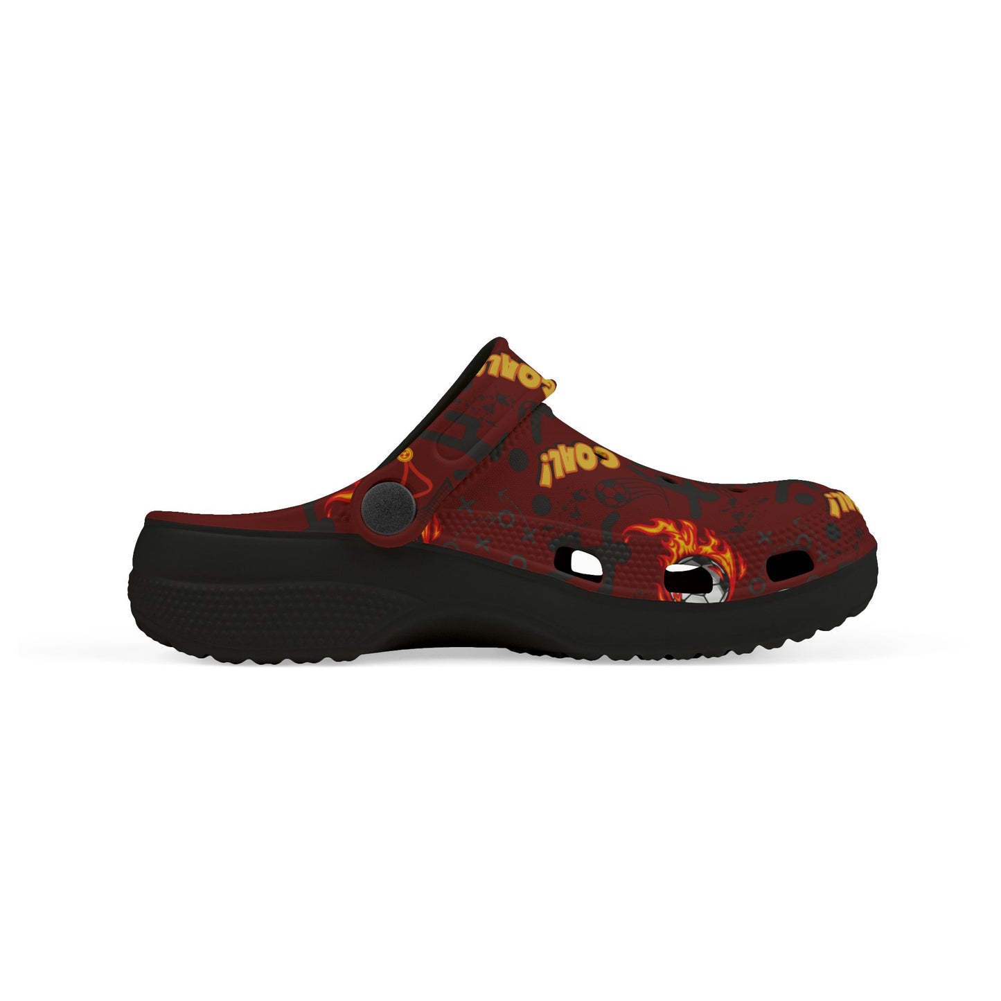 Kid's Foam Clogs - Soccer - Maroon