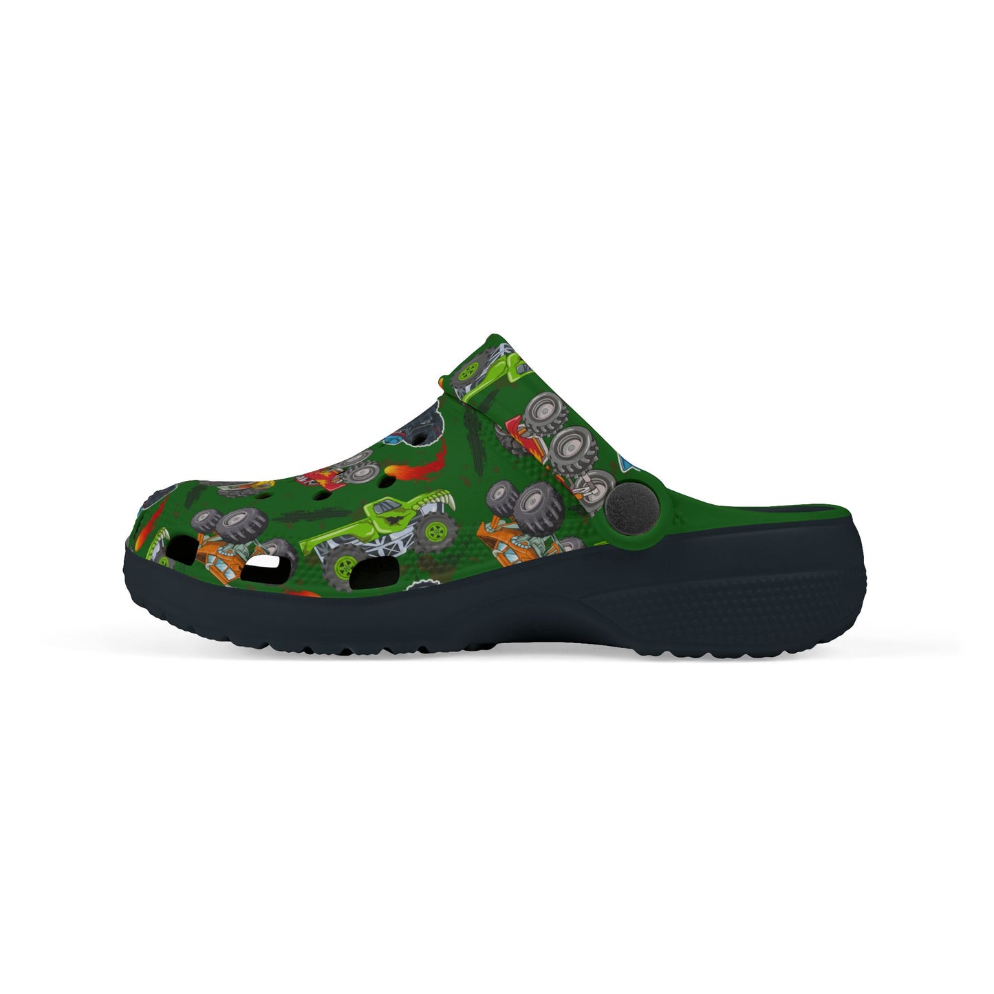 Kid's Foam Clogs - Monster Trucks - Forest