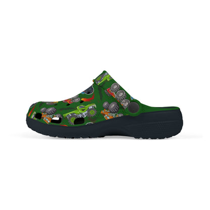 Kid's Foam Clogs - Monster Trucks - Forest