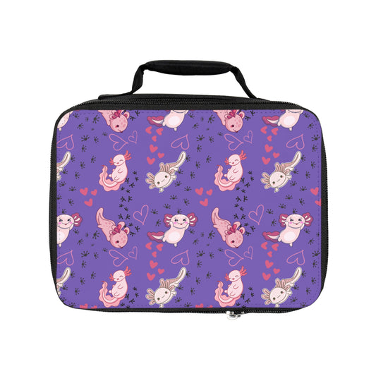 Lunch Bag - Axolotl - Periwinkle