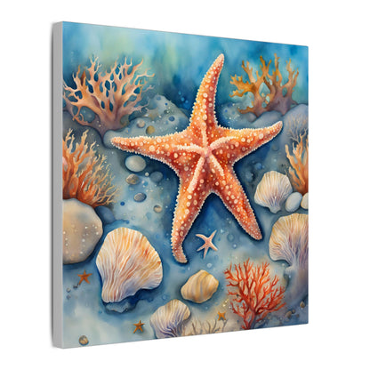 Matte Wall Canvas - Starfish - Neptune's Nursery Collection