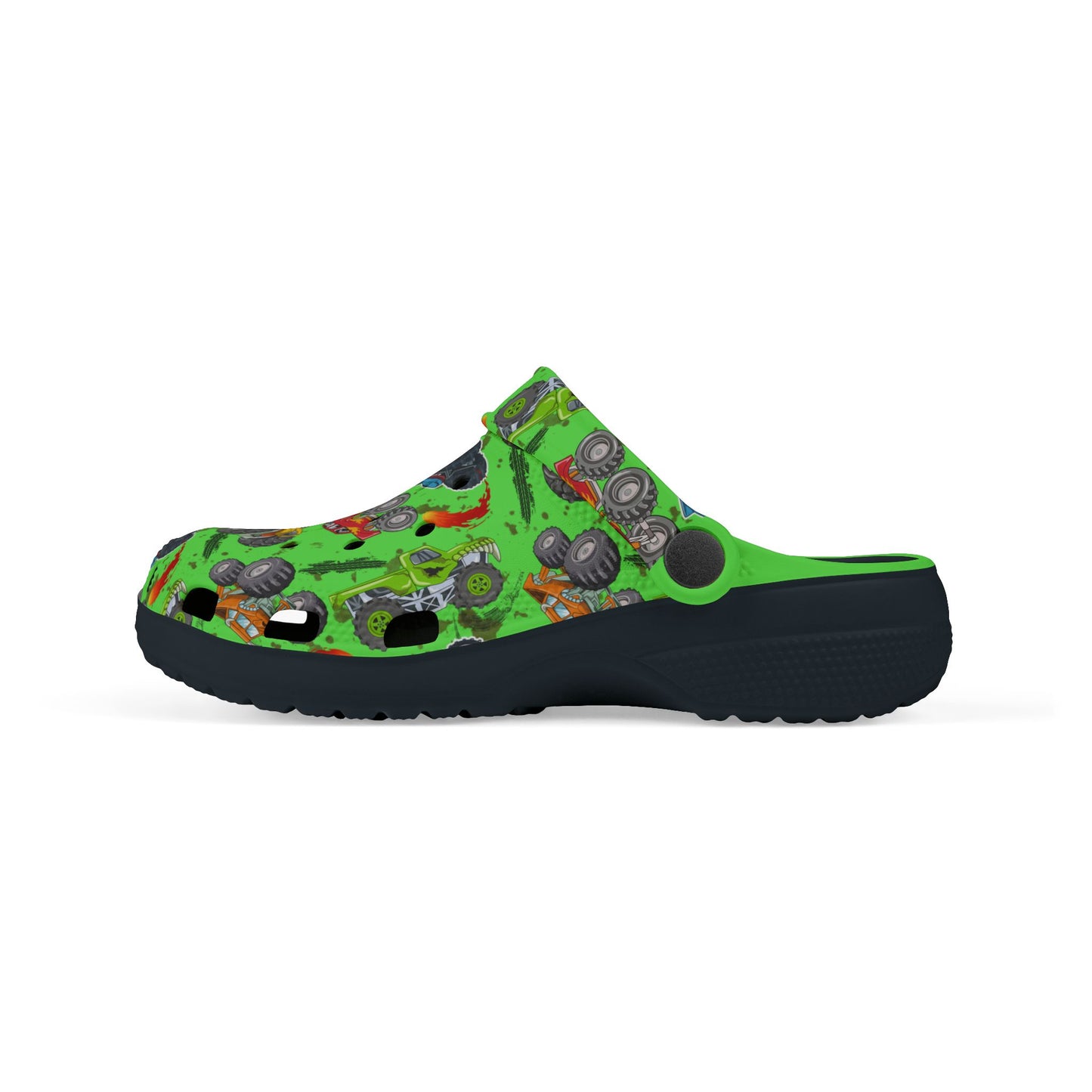 Kid's Foam Clogs - Monster Trucks - Screamin' Green
