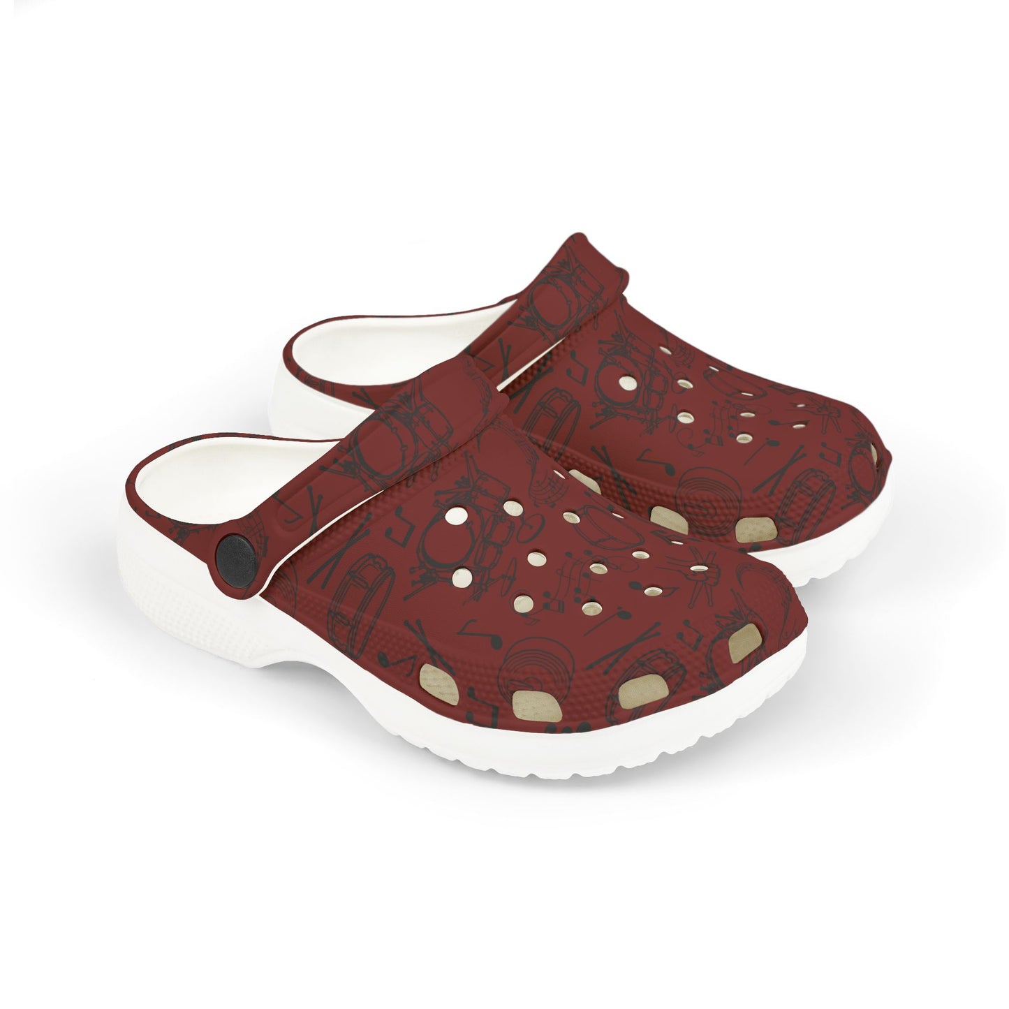 Kid's Foam Clogs - Drums - Maroon