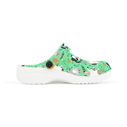 Kid's Foam Clogs - Fat Cat - Mint Green