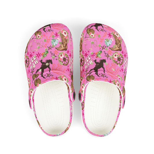Kid's Foam Clogs - Cowgirl - Bubblegum
