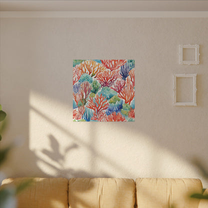 Matte Wall Canvas - Coral - Neptune's Nursery Collection