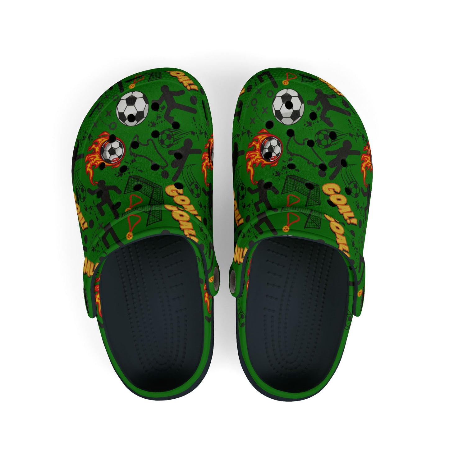 Kid's Foam Clogs - Soccer - True Green