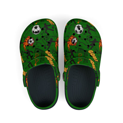 Kid's Foam Clogs - Soccer - True Green