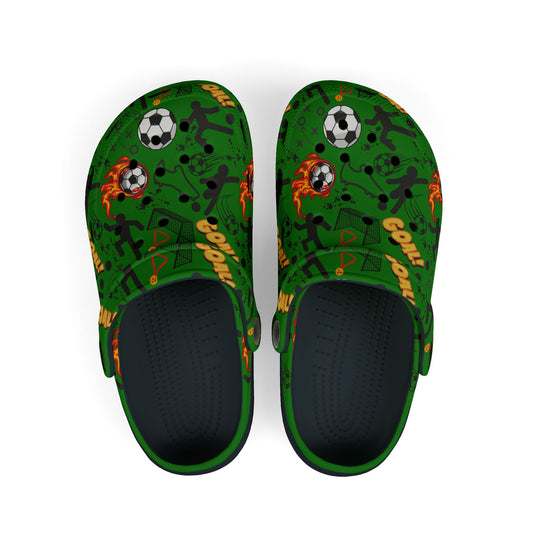 Kid's Foam Clogs - Soccer - True Green