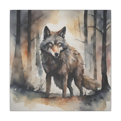 Matte Wall Canvas - Big Bad Wolf - Nursery Rhymes Collection