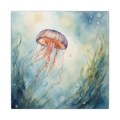 Matte Wall Canvas - Jellyfish - Neptune's Nursery Collection