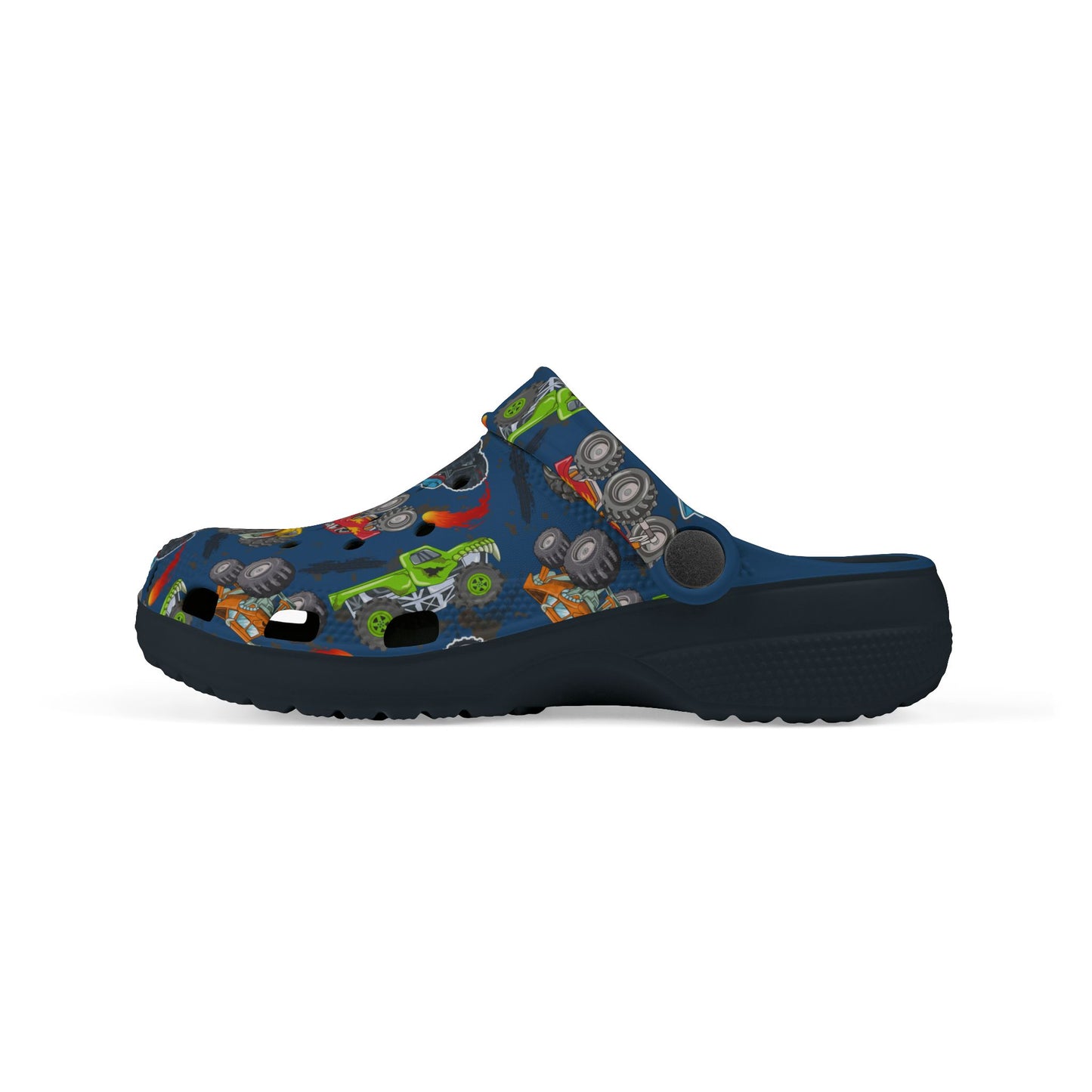 Kid's Foam Clogs - Monster Trucks - Denim