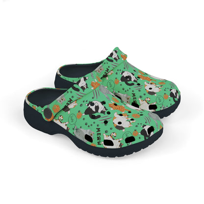 Kid's Foam Clogs - Fat Cat - Mint Green