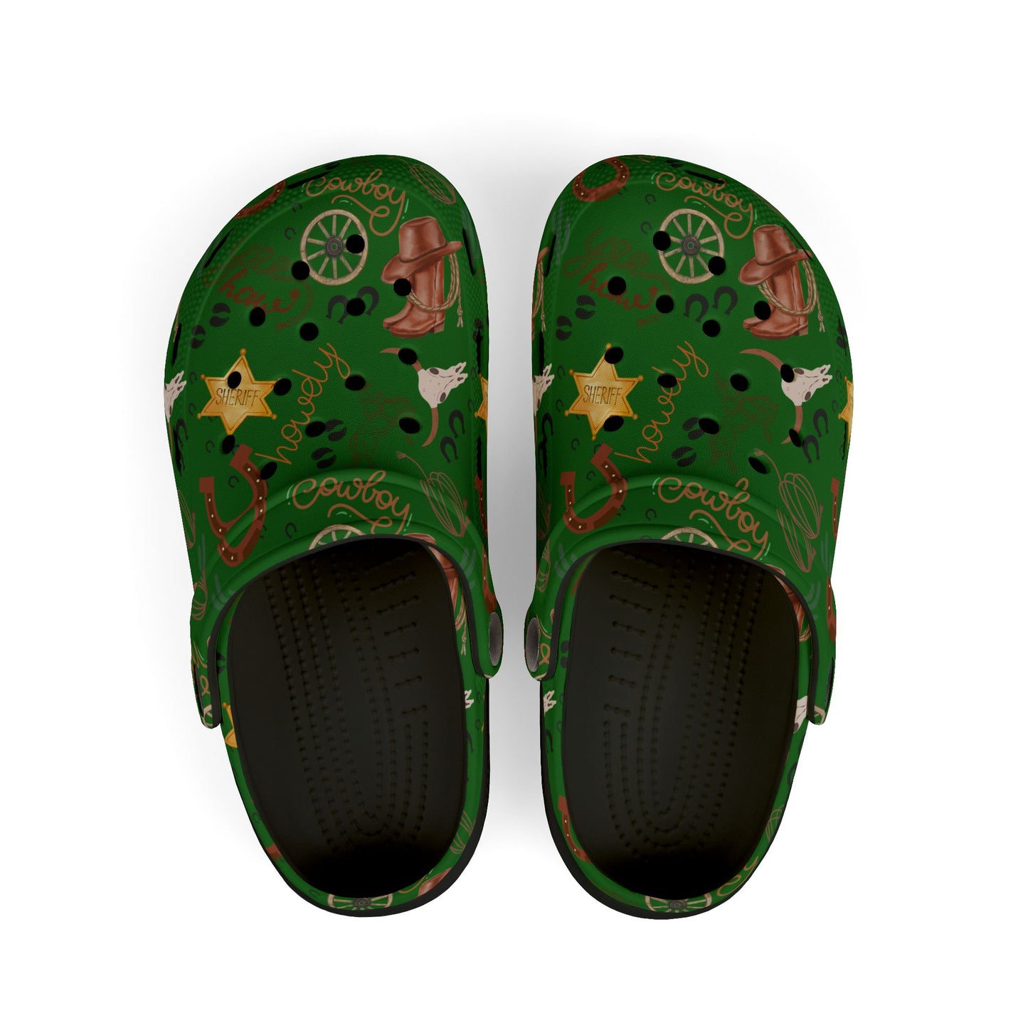 Kid's Foam Clogs - Cowboy - Forest