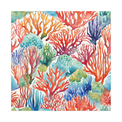 Matte Wall Canvas - Coral - Neptune's Nursery Collection