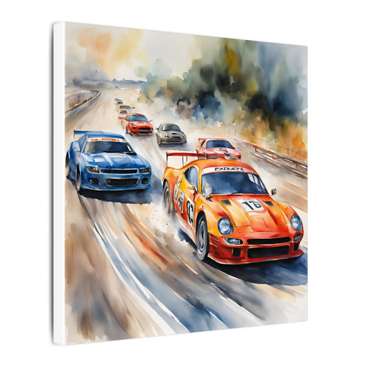 Matte Wall Canvas - Race Day - Wheels & Wings Collection
