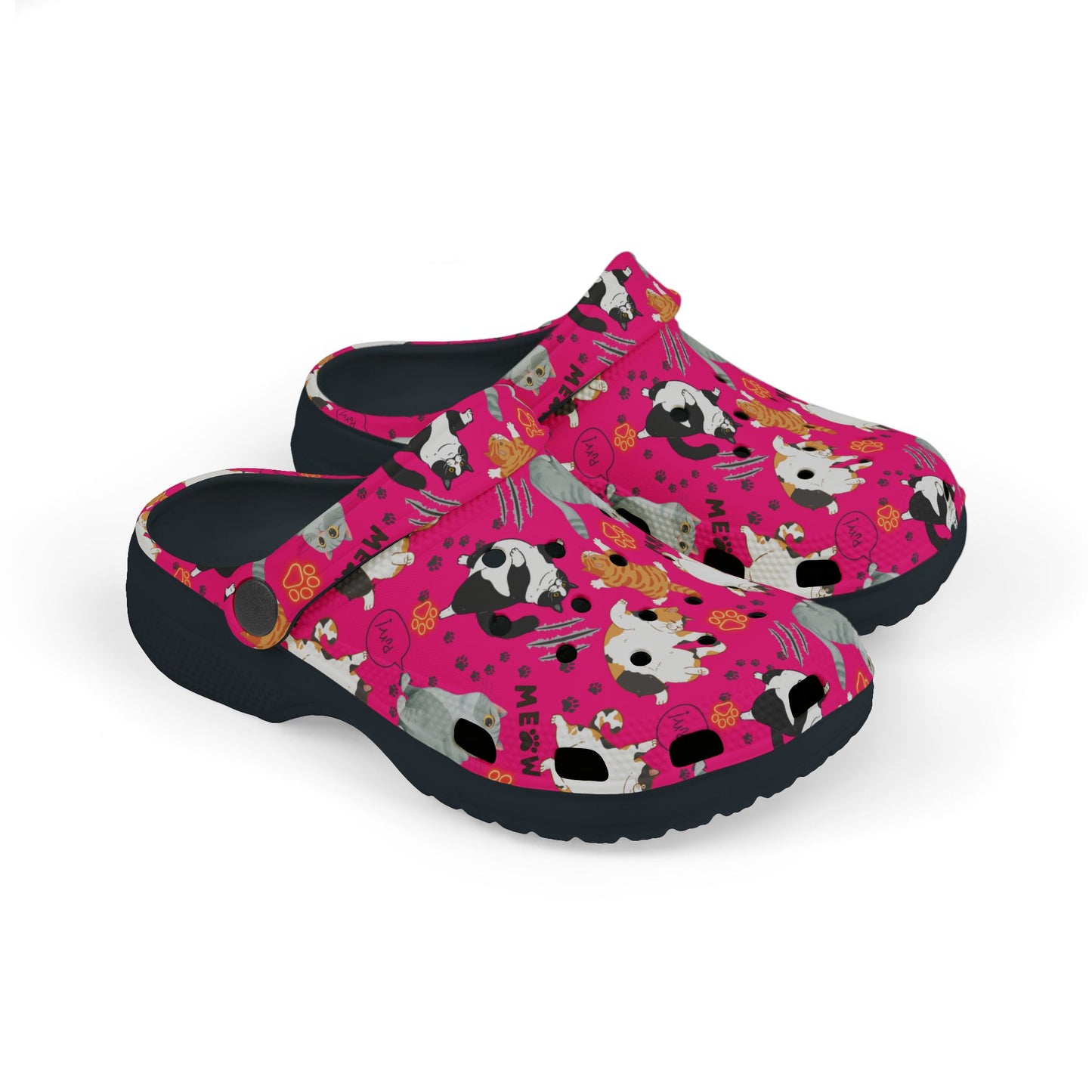 Kid's Foam Clogs - Fat Cat - Hot Pink