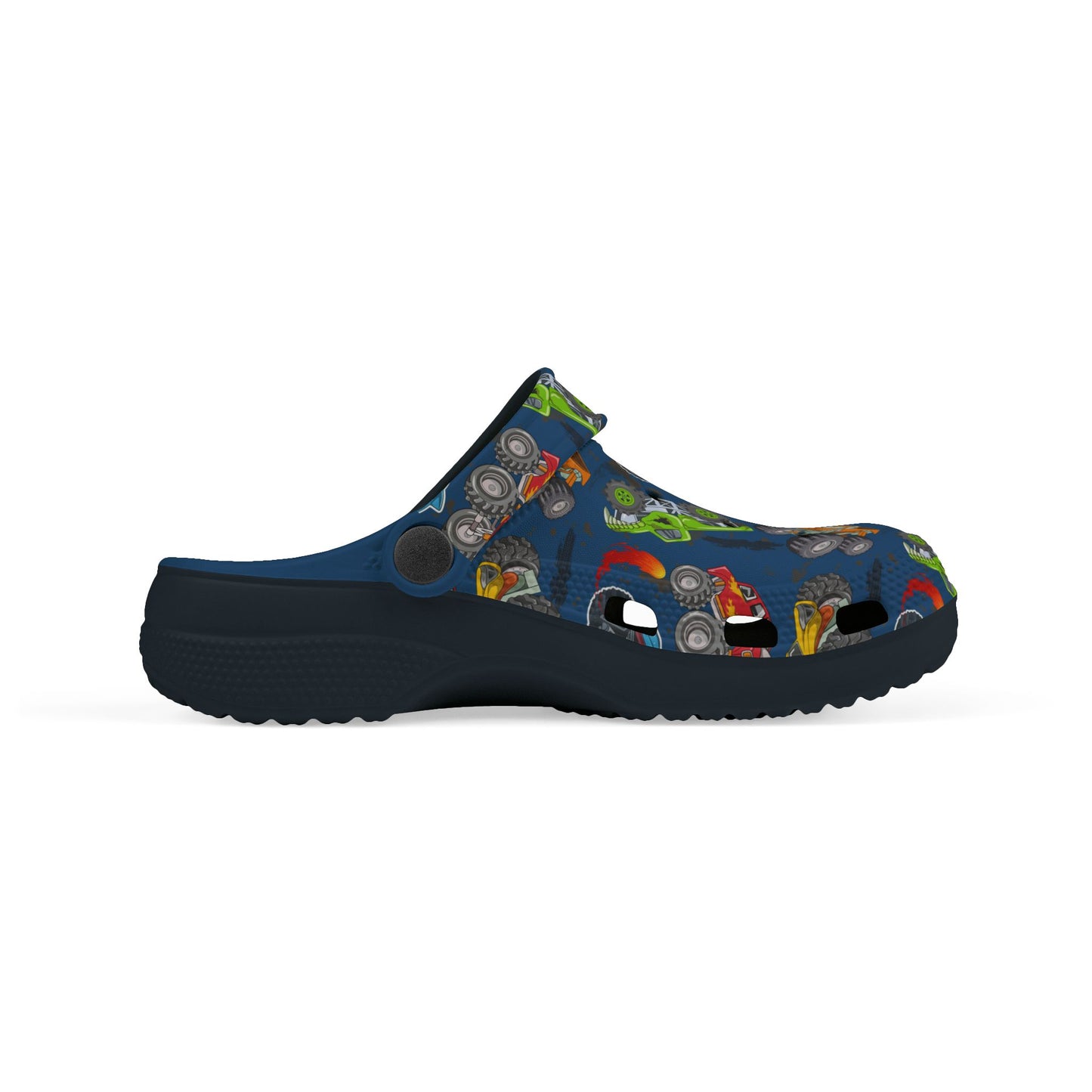 Kid's Foam Clogs - Monster Trucks - Denim