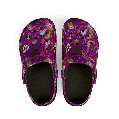 Kid's Foam Clogs - Cowgirl - Purple