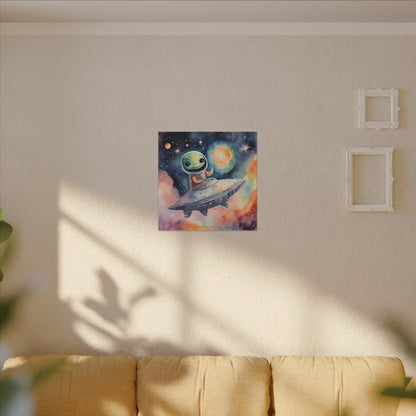 Matte Wall Canvas - Friendly Alien - Beyond the Stars Collection