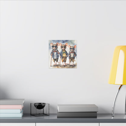 Matte Wall Canvas - Three Blind Mice - Nursery Rhymes Collection