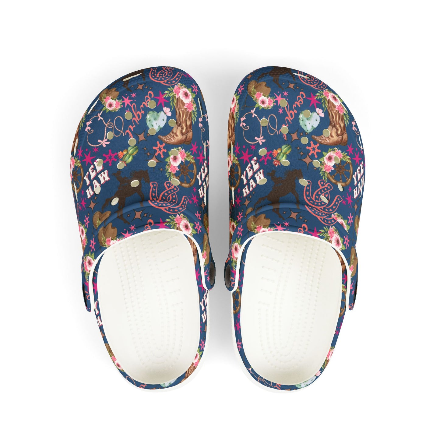 Kid's Foam Clogs - Cowgirl - Denim
