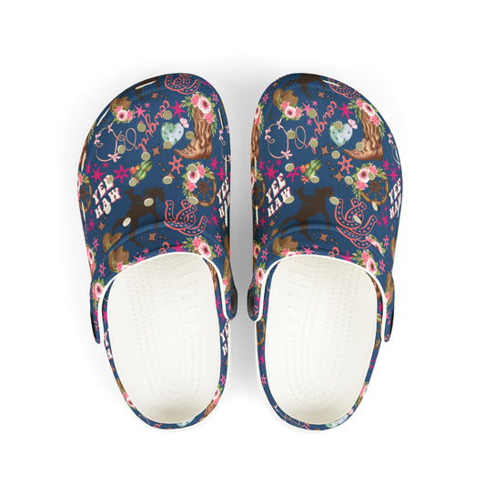 Kid's Foam Clogs - Cowgirl - Denim