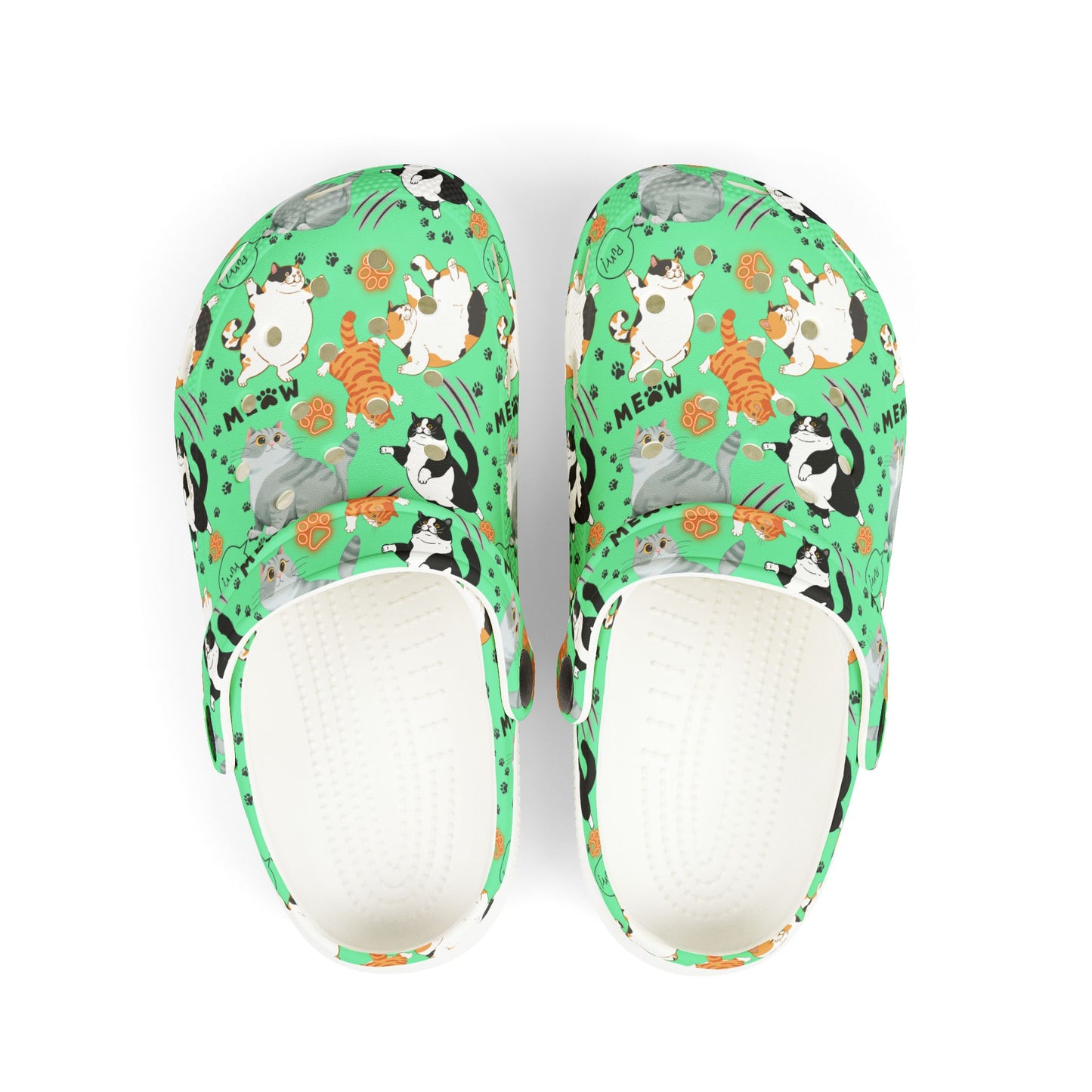 Kid's Foam Clogs - Fat Cat - Mint Green
