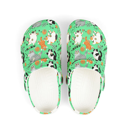 Kid's Foam Clogs - Fat Cat - Mint Green