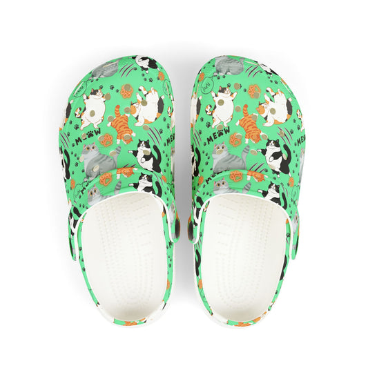 Kid's Foam Clogs - Fat Cat - Mint Green