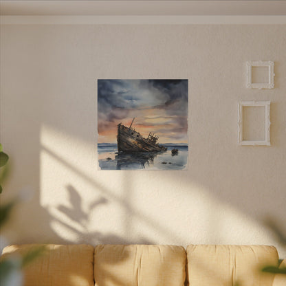Matte Wall Canvas - Shipwreck - Neptune's Nursery Collection