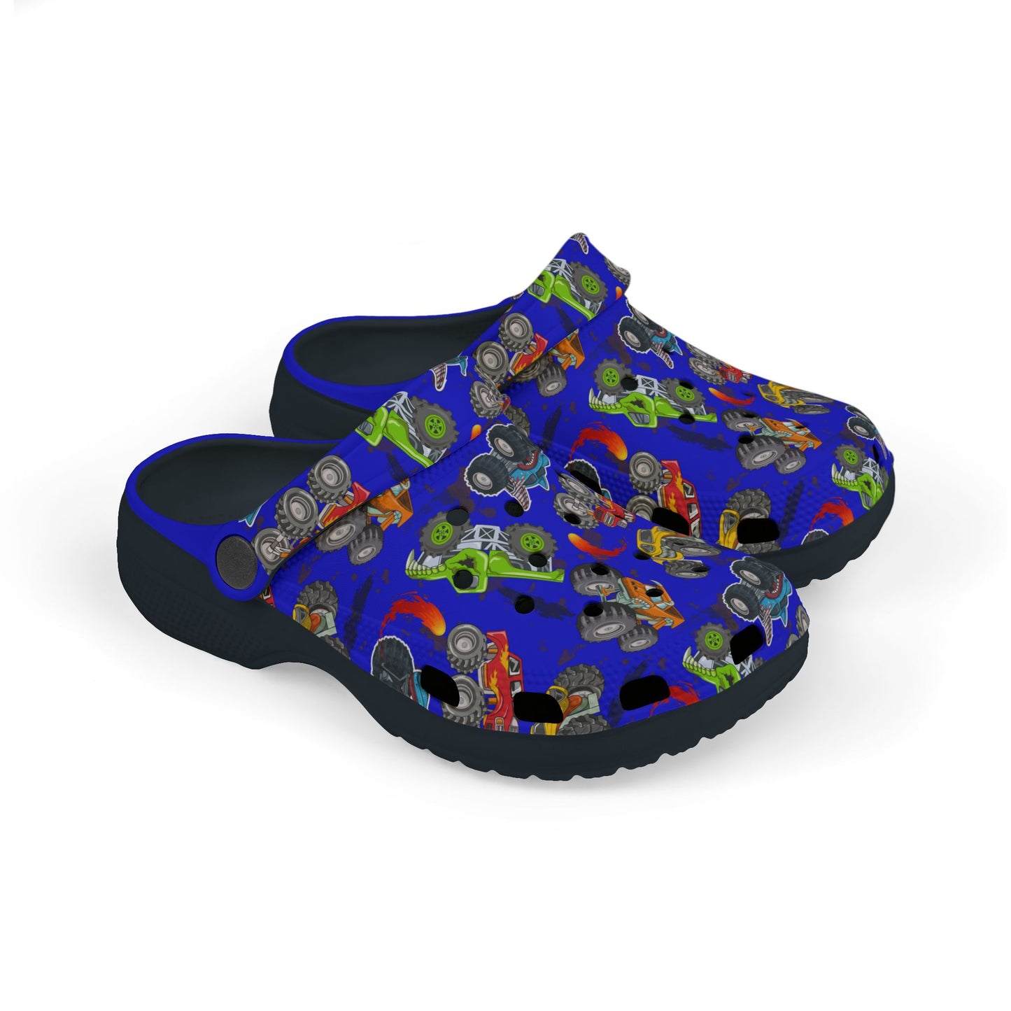 Kid's Foam Clogs - Monster Trucks - True Blue