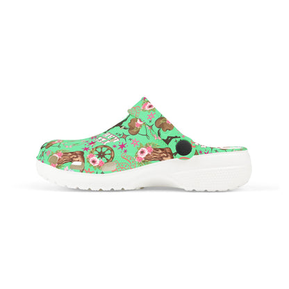 Kid's Foam Clogs - Cowgirl - Mint Green