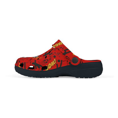 Kid's Foam Clogs - Soccer - Red Hot