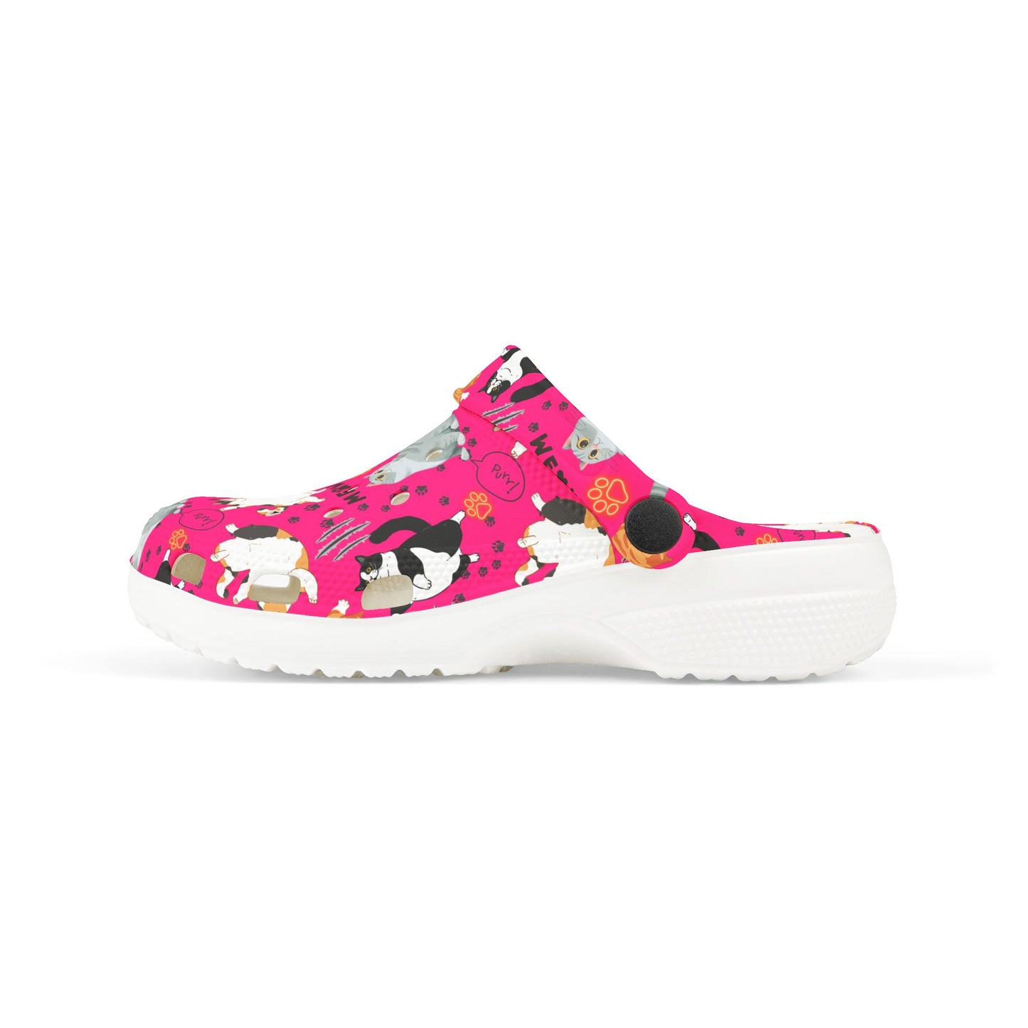 Kid's Foam Clogs - Fat Cat - Hot Pink