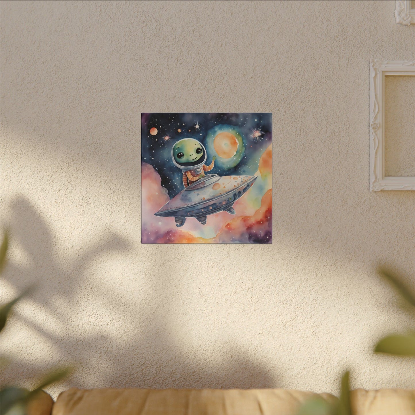 Matte Wall Canvas - Friendly Alien - Beyond the Stars Collection