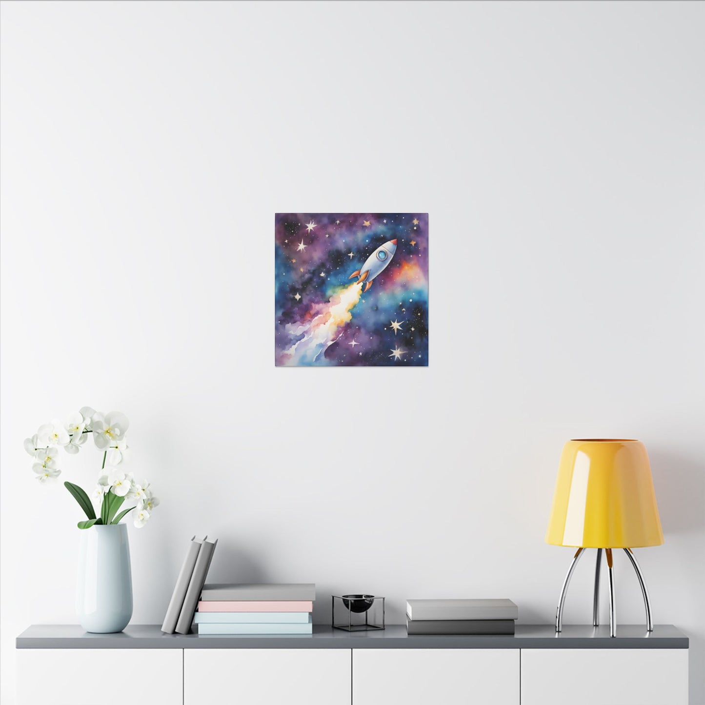 Matte Wall Canvas - Rocket Ship - Beyond the Stars Collection