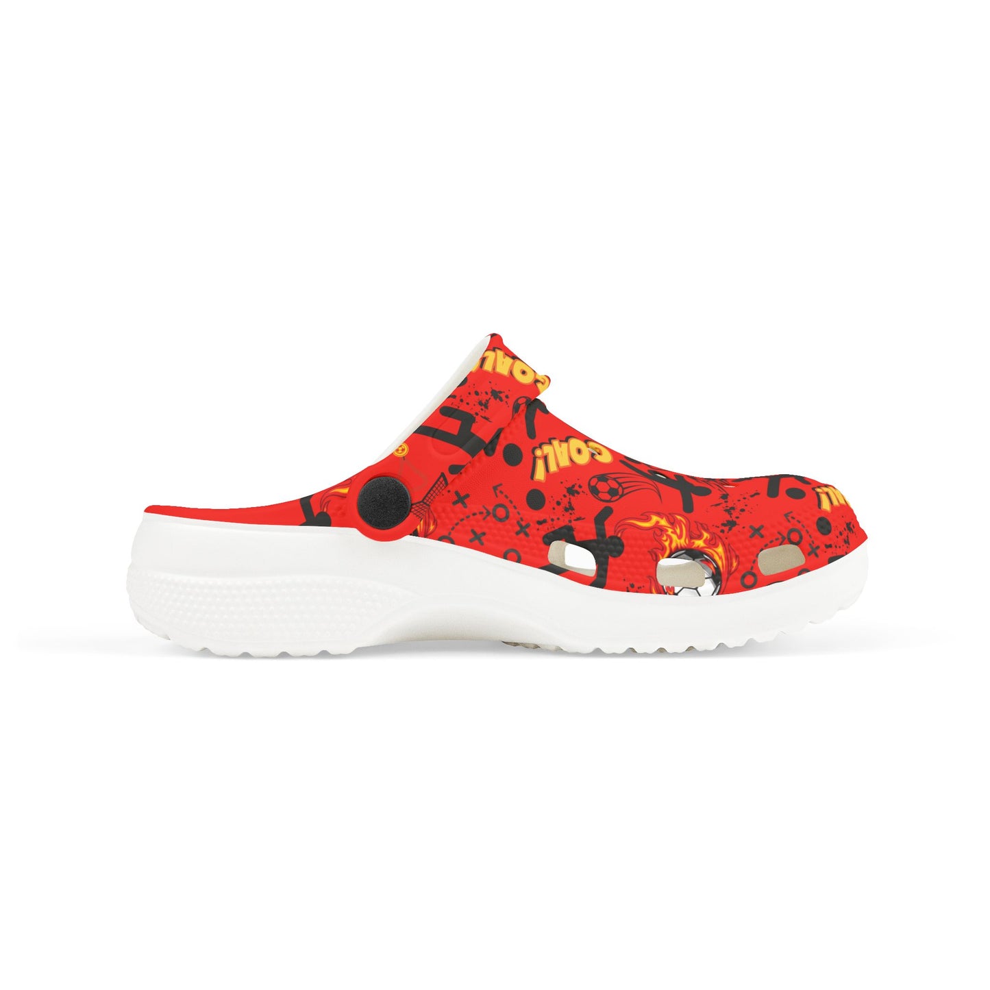 Kid's Foam Clogs - Soccer - Red Hot