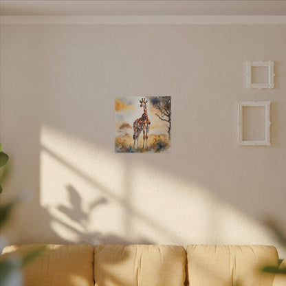 Matte Wall Canvas - Giraffe - African Safari Collection