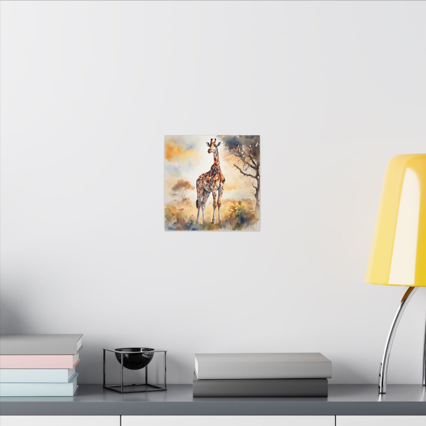 Matte Wall Canvas - Giraffe - African Safari Collection