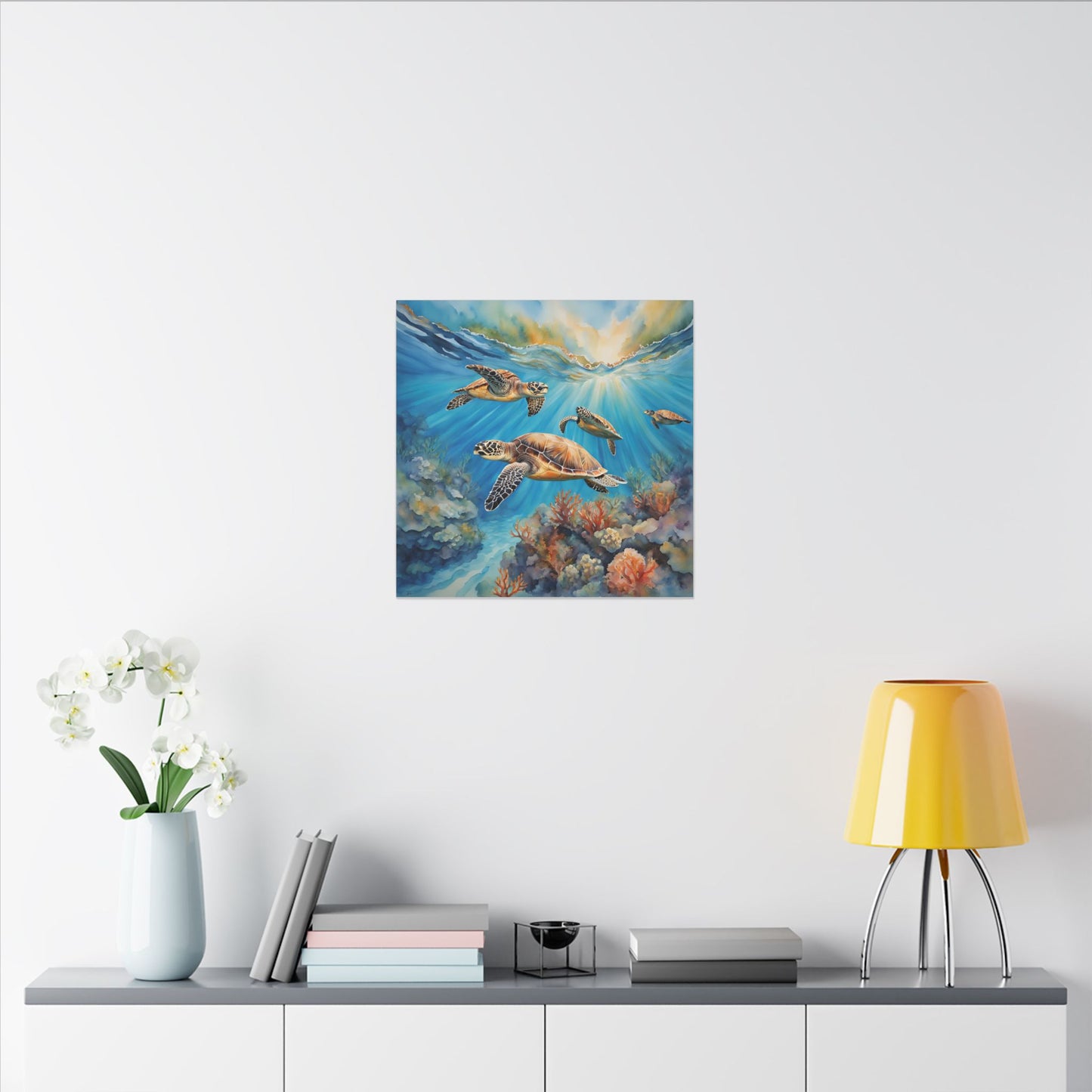Matte Wall Canvas - Sea Turtles - Neptune's Nursery Collection
