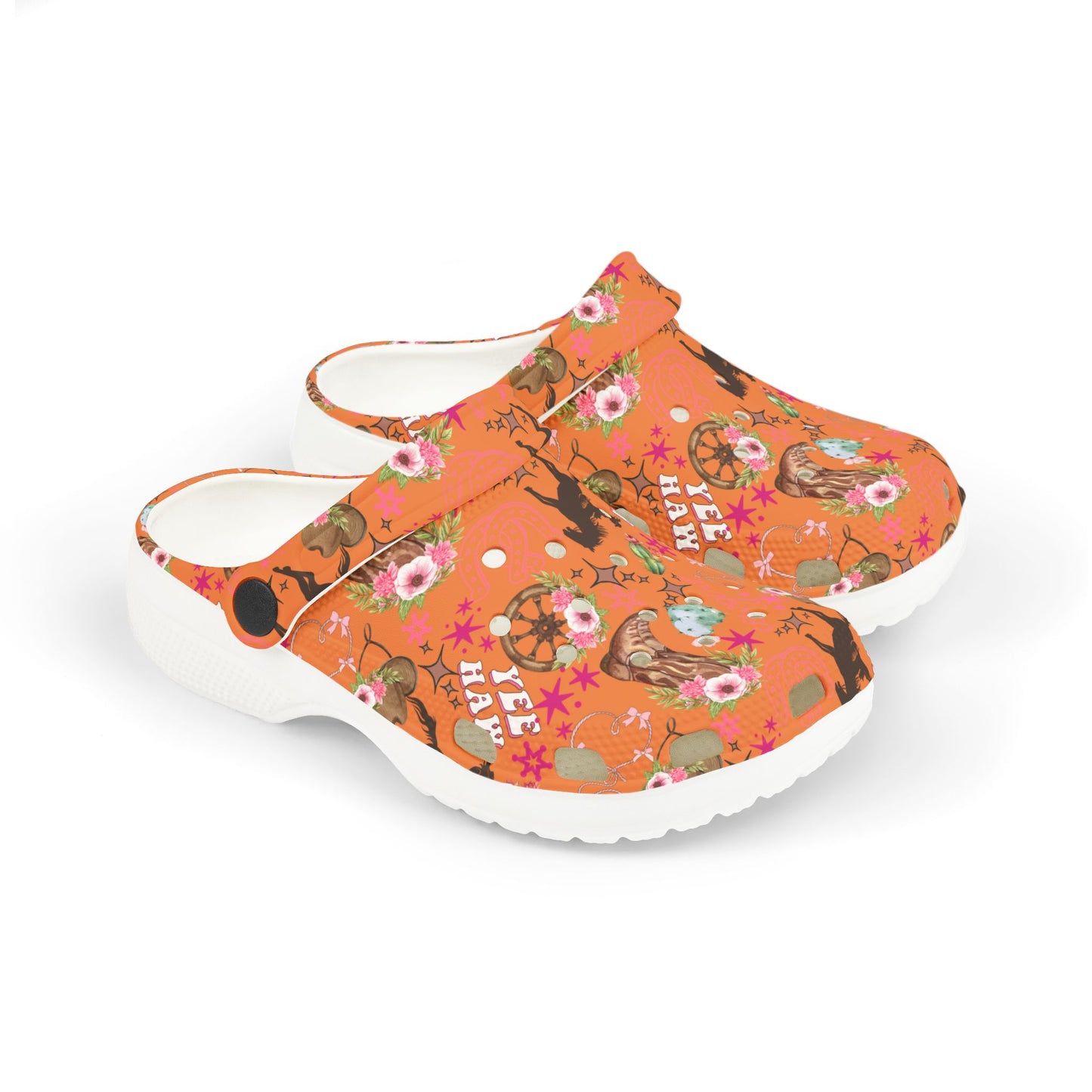 Kid's Foam Clogs - Cowgirl - Natural Hide