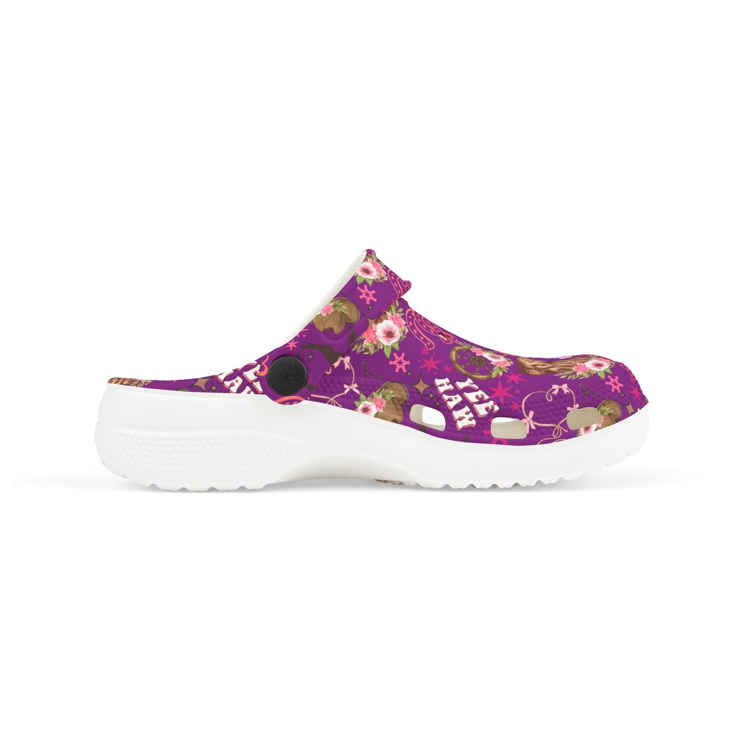 Kid's Foam Clogs - Cowgirl - Purple