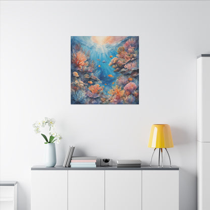 Matte Wall Canvas - Reef Life - Neptune's Nursery Collection