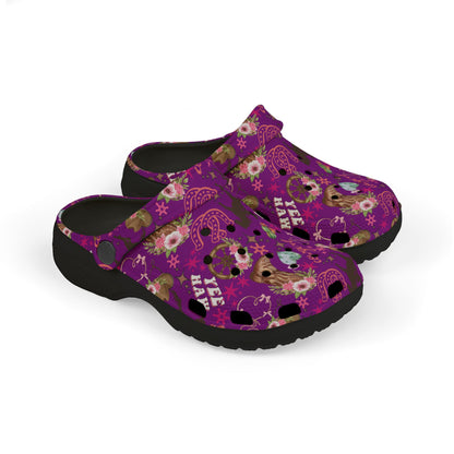 Kid's Foam Clogs - Cowgirl - Purple