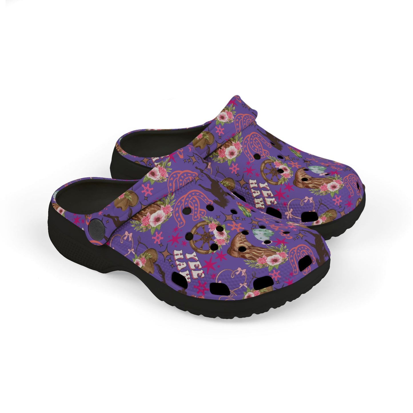 Kid's Foam Clogs - Cowgirl - Periwinkle