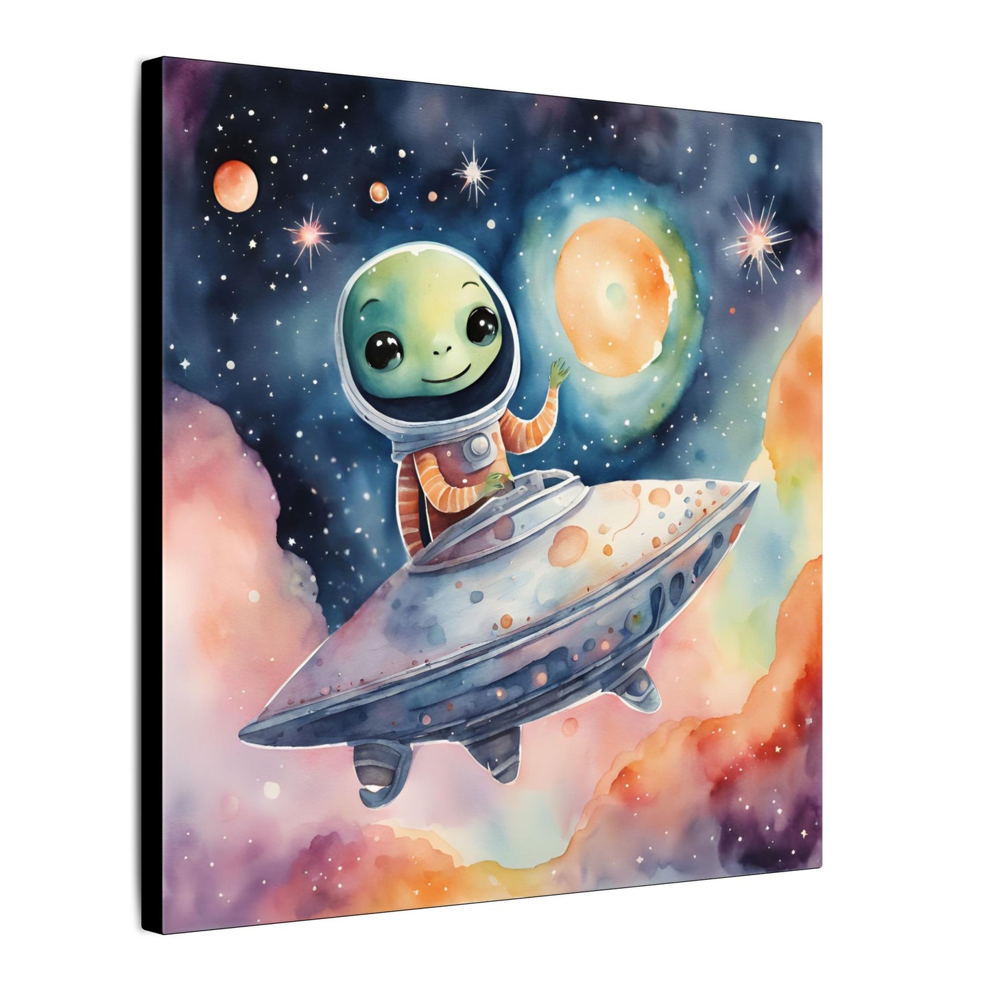 Matte Wall Canvas - Friendly Alien - Beyond the Stars Collection
